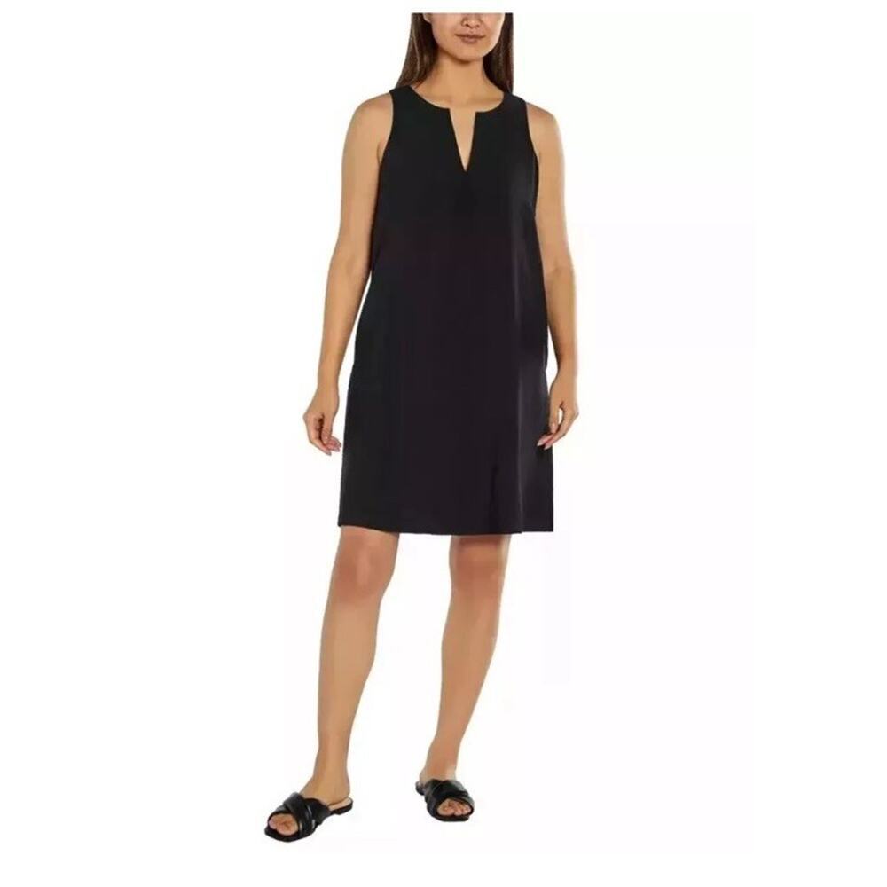 Banana Republic Women's V-Neck Sleeveless Dress, Black, Size Large N9
